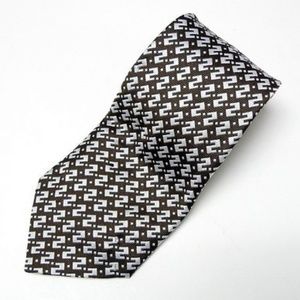 VTG  Alessandro di Milano brown and white necktie